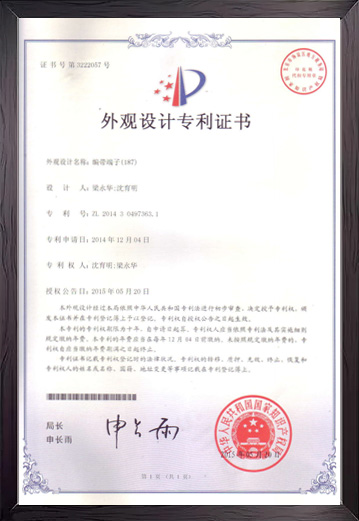 编带端子外观专利证书