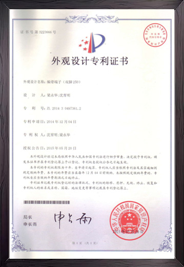 编带端子外观专利证书